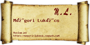 Mágori Lukács névjegykártya